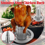 BBQs & Accessories: Stainless Steel Chicken Grill Outdoor BBQ Roaster Rack Portable Multi Functional