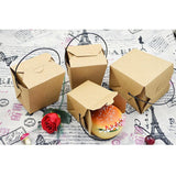 30PCS Kraft Paper Noodle Boxes with Handle Disposable Takeaway Food Containers - 728ml