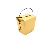 30PCS Kraft Paper Noodle Boxes with Handle Disposable Takeaway Food Containers - 728ml