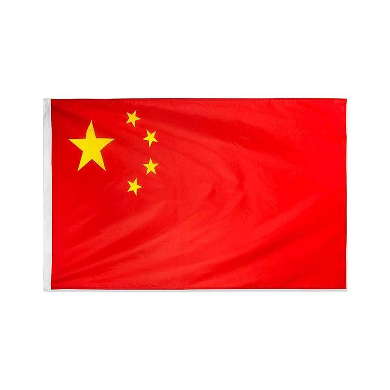 Outdoor Decorations & Lights: Large Chinese China Flag Heavy Duty Outdoor 90 X 150 cm - 3Ft X 5Ft