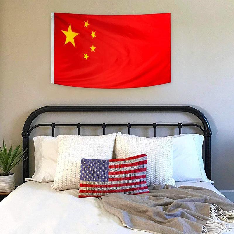 Outdoor Decorations & Lights: Large Chinese China Flag Heavy Duty Outdoor 90 X 150 cm - 3Ft X 5Ft