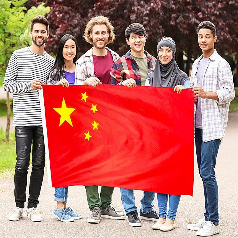 Outdoor Decorations & Lights: Large Chinese China Flag Heavy Duty Outdoor 90 X 150 cm - 3Ft X 5Ft