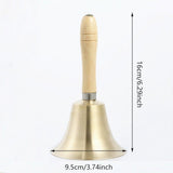 Dog Toys: Wooden Handle Hand Bells Christmas Pet Bells Classroom Call Rattles Party Bell