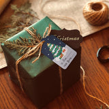 Food Storage: 50PCS Christmas Kraft Paper Gift Tags Vintage Holiday Party Card Packaging Decor - 5