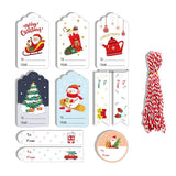 Food Storage: 50PCS Christmas Kraft Paper Gift Tags Vintage Holiday Party Card Packaging Decor - 5