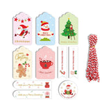 Food Storage: 50PCS Christmas Kraft Paper Gift Tags Vintage Holiday Party Card Packaging Decor - 5