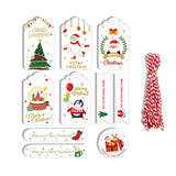 Food Storage: 50PCS Christmas Kraft Paper Gift Tags Vintage Holiday Party Card Packaging Decor - 5