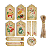 Food Storage: 50PCS Christmas Kraft Paper Gift Tags Vintage Holiday Party Card Packaging Decor - 5