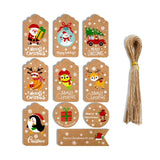 Food Storage: 50PCS Christmas Kraft Paper Gift Tags Vintage Holiday Party Card Packaging Decor - 5