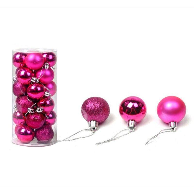 Christmas Decorations: 24Pcs/Pack Christmas Tree Xmas Balls Decorations Baubles Party Wedding Ornament - Dark Blue