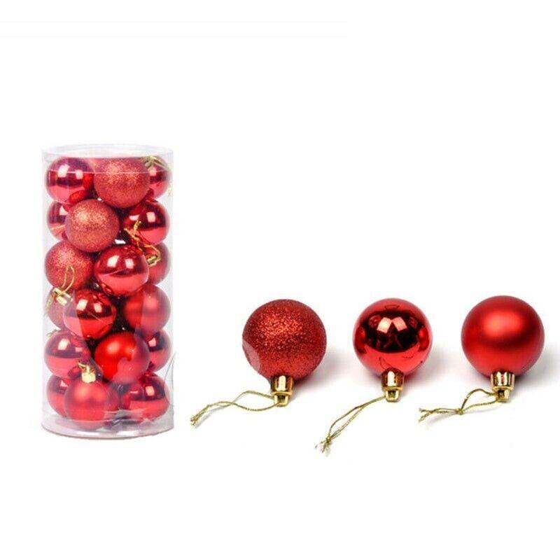 Christmas Decorations: 24Pcs/Pack Christmas Tree Xmas Balls Decorations Baubles Party Wedding Ornament - Dark Blue