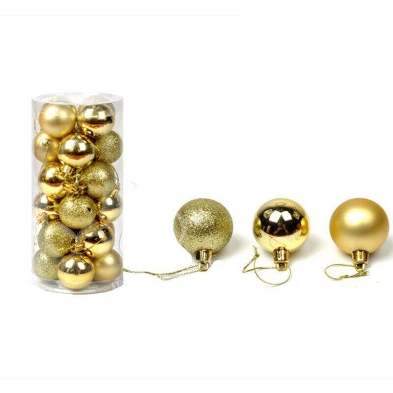 Christmas Decorations: 24Pcs/Pack Christmas Tree Xmas Balls Decorations Baubles Party Wedding Ornament - Dark Blue