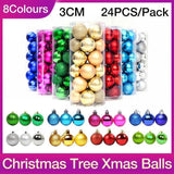 24Pcs/Pack Christmas Tree Xmas Balls Decorations Baubles Party Wedding Ornament - Fruit Green