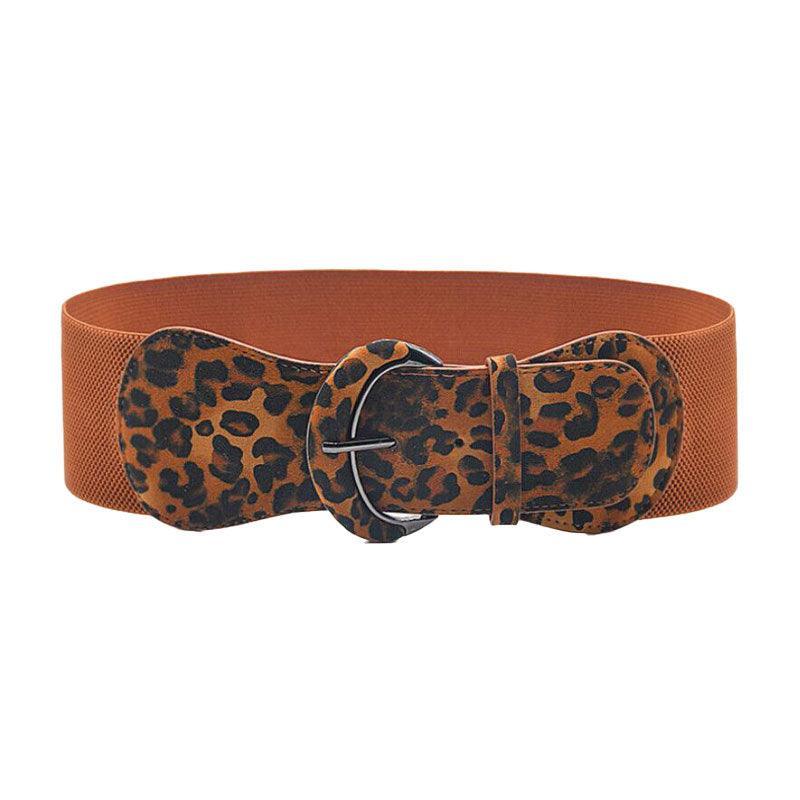 Men's Accessories: Faux Leather Cinch Waist Belt with Buckle for Women Stretch Wide Elastic Dress Belt - Red