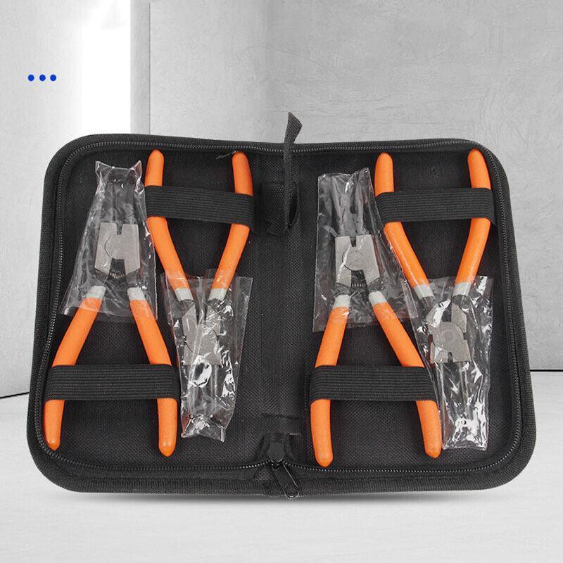 Hand Tools: 4 Pcs 7inch Circlip Plier Snap Ring Pliers Heavy Duty External Internal With Pouch