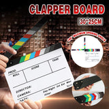 Acrylic Clapboard Dry Erase Director Film Movie Action Clapper Clap Board Slate
