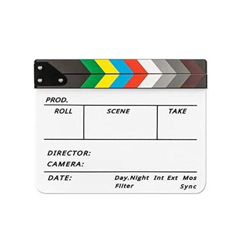 Arts & Crafts: Acrylic Clapboard Dry Erase Director Film Movie Action Clapper Clap Board Slate