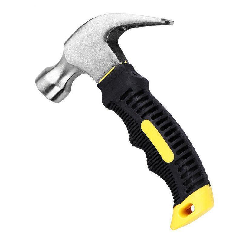 Hammers: Stubby Claw Hammer Drop Forged Steel All Purpose Rubber Grip 8Oz Small Area