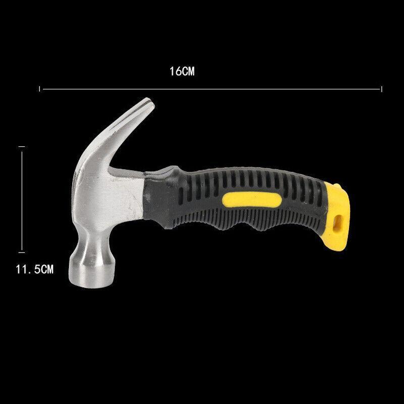 Hammers: Stubby Claw Hammer Drop Forged Steel All Purpose Rubber Grip 8Oz Small Area