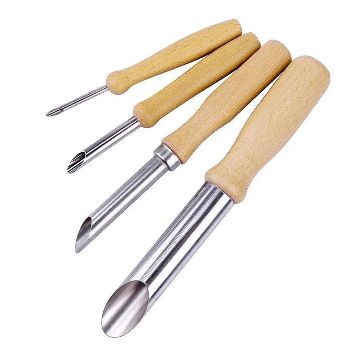 Clay Hole Cutter Tool Set 4 Pieces for Pottery and Polymer Clay