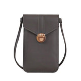 Women's Handbags: Touch Screen Crossbody Phone Bag with Clear Window PU Leather Wallet Purse - Red