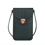 Women's Handbags: Touch Screen Crossbody Phone Bag with Clear Window PU Leather Wallet Purse - Red