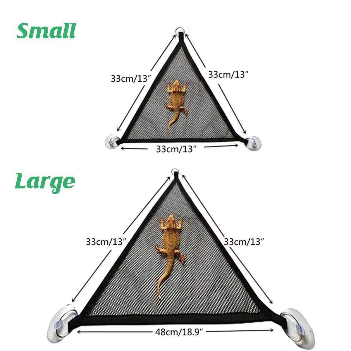 Aquarium Decor: 2x Reptile Hammock for Small Large Bearded Dragon Lizard Reptile Snakes Black - Small