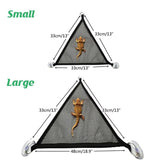 2x Reptile Hammock for Small Large Bearded Dragon Lizard Reptile Snakes Black - Small