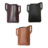 Phone Cases & Screen Protectors: Leather Phone Holster Pouch Belt Clip Loop Waist Bag Cover Case for Men - Brown