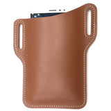 Phone Cases & Screen Protectors: Leather Phone Holster Pouch Belt Clip Loop Waist Bag Cover Case for Men - Brown