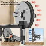 2/3/4-Bar Adjustable Foldable Retractable Clothes Drying Rack Suction Cup Hanger - Two Fold And Three Sections