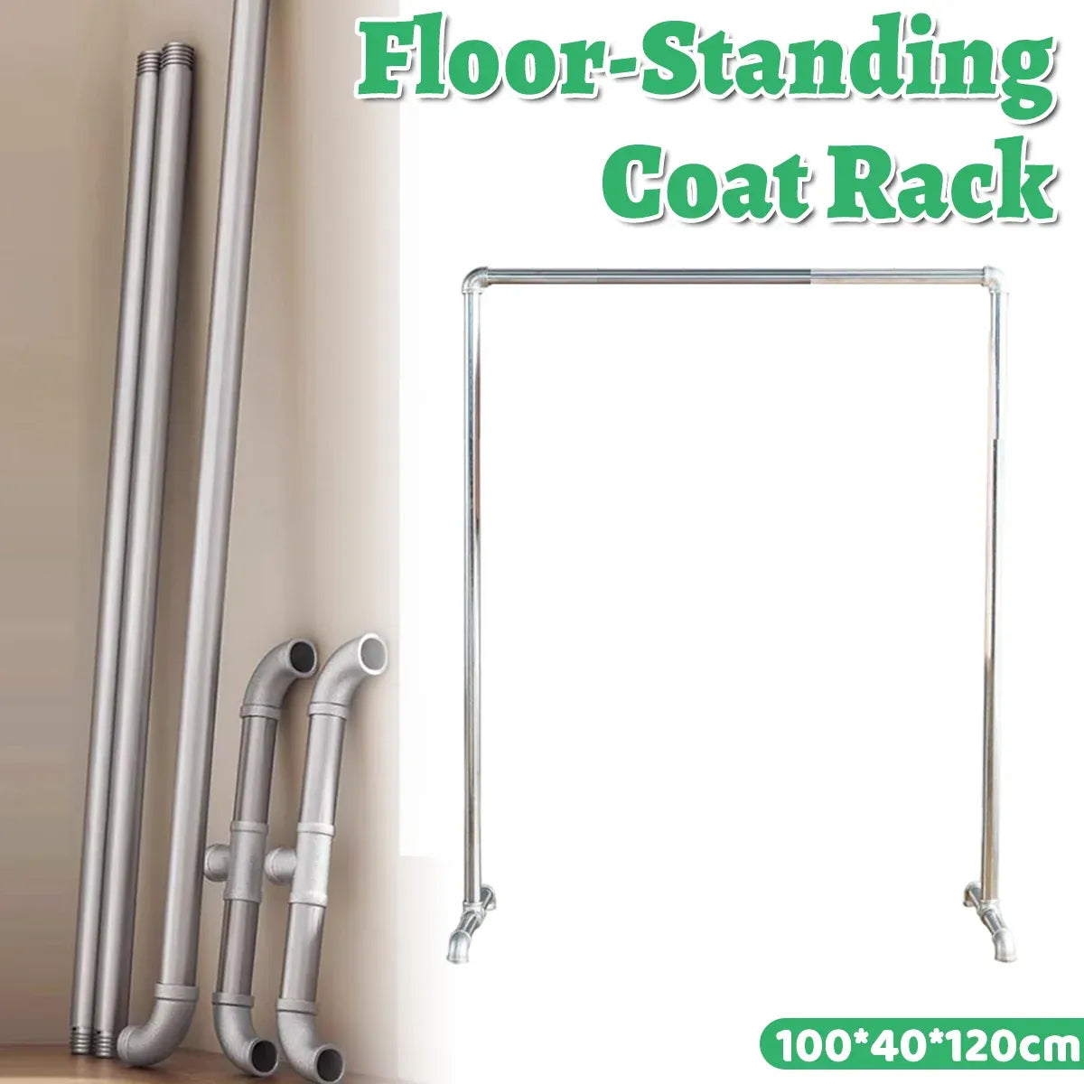 Simple Floor-Standing Single-Pole Clothes Drying Rack Portable Stable Structure