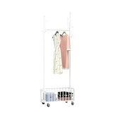 Clothing & Wardrobe Storage: Clothes Hanger Stand Model Floor Standing Room Rack Movable Coat Rack Organizer