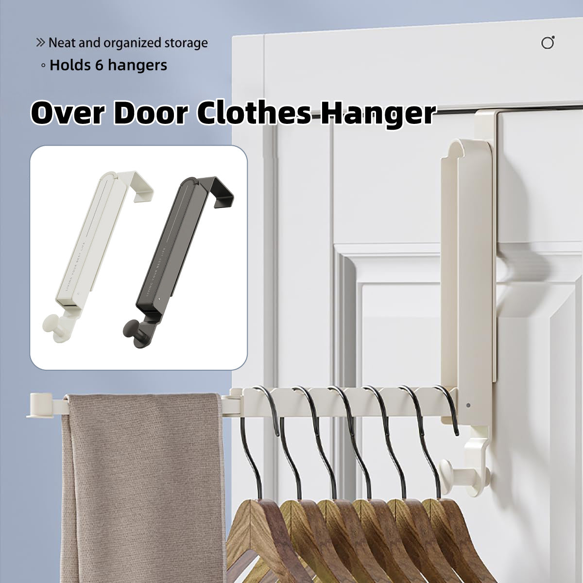 Bathroom Cabinets, Cupboards & Storage: Folding Behind the Door Hook Hanger Clothes Hat Hanger Wall Mounted Organizer - Grey