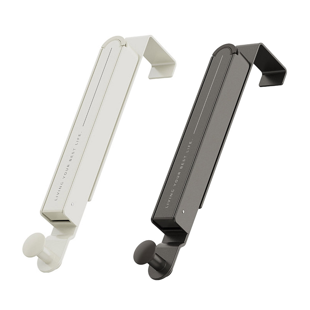 Bathroom Cabinets, Cupboards & Storage: Folding Behind the Door Hook Hanger Clothes Hat Hanger Wall Mounted Organizer - Grey