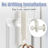 Bathroom Cabinets, Cupboards & Storage: Folding Behind the Door Hook Hanger Clothes Hat Hanger Wall Mounted Organizer - Grey