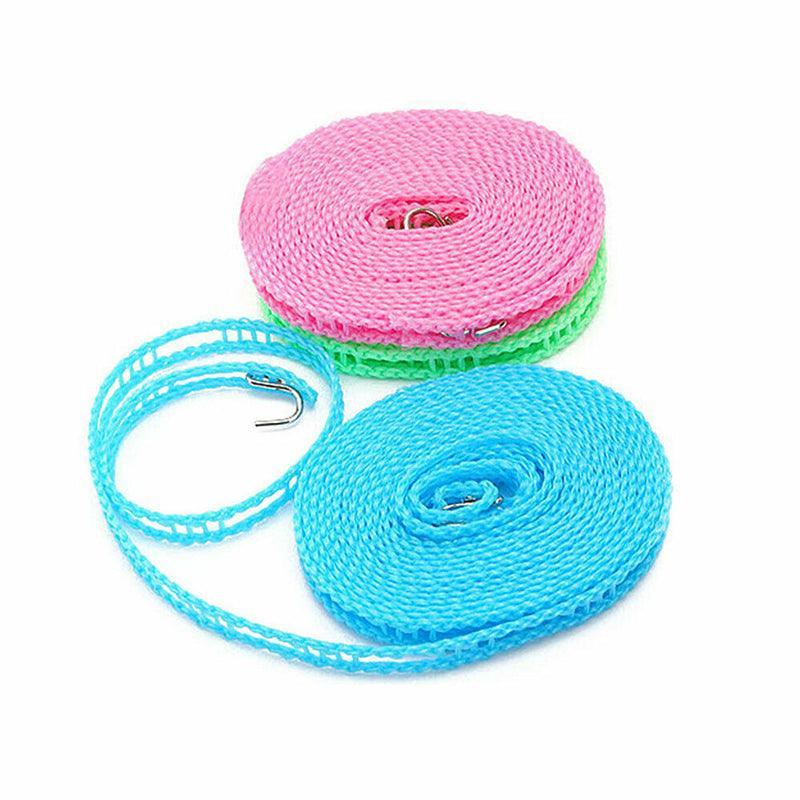 Food Dehydrators: Portable 5M Travel Clothes Line Washing Rope Non Slip Airer Laundry Clothesline - Blue