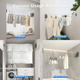 Drying Racks & Hangers: Invisible Wall Mounted Clothesline for Hotel Bathroom Sunbed Laundry Drying Rope