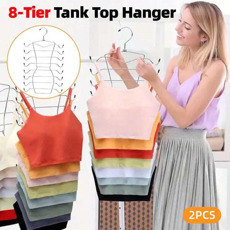 Clothing & Wardrobe Storage: 2pcs 8 Tier Metal Clothes Hanger Underwear Storage Organizer Stainless Steel