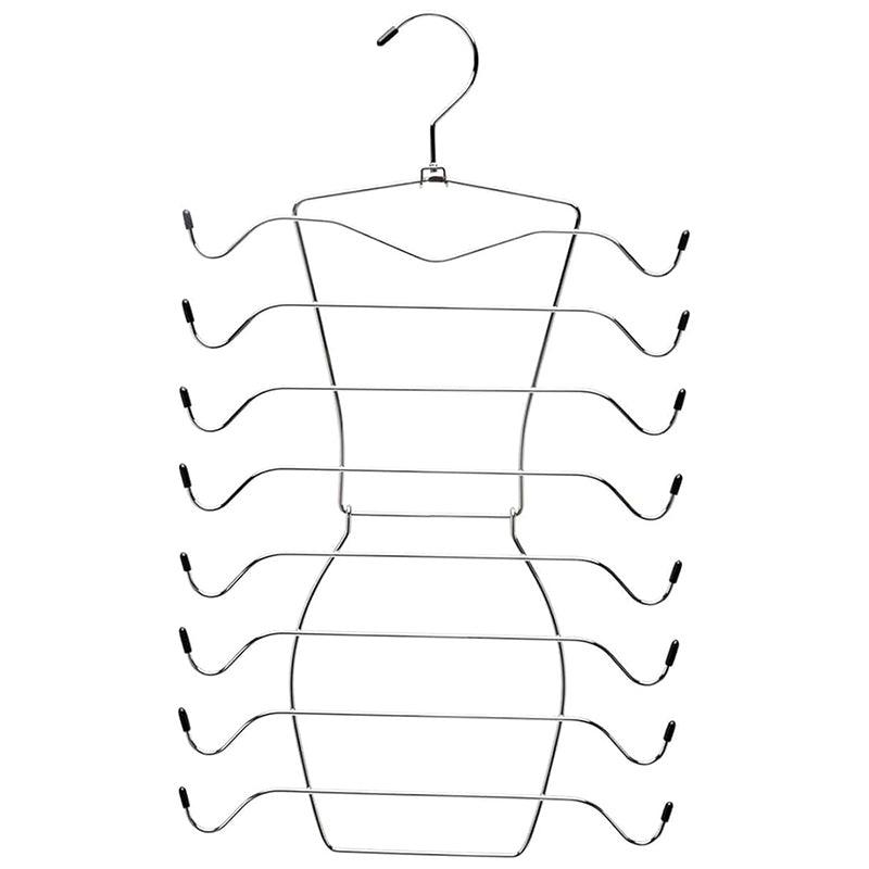 Clothing & Wardrobe Storage: 2pcs 8 Tier Metal Clothes Hanger Underwear Storage Organizer Stainless Steel
