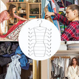 2pcs 8 Tier Metal Clothes Hanger Underwear Storage Organizer Stainless Steel