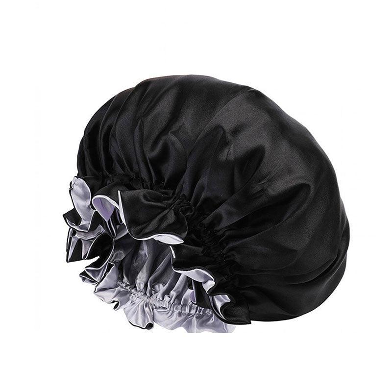 Women's Sleepwear: Womens Satin Sleep Cap Bonnet Elastic Wide Band Hair Sleeping Hat - Red