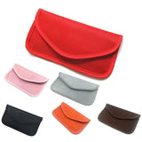 Automotive Decor: Car Key Case For Faraday Cage Fob Pouch Keyless RFID Blocking Bag - Coffee