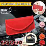 Automotive Decor: Car Key Case For Faraday Cage Fob Pouch Keyless RFID Blocking Bag - Coffee