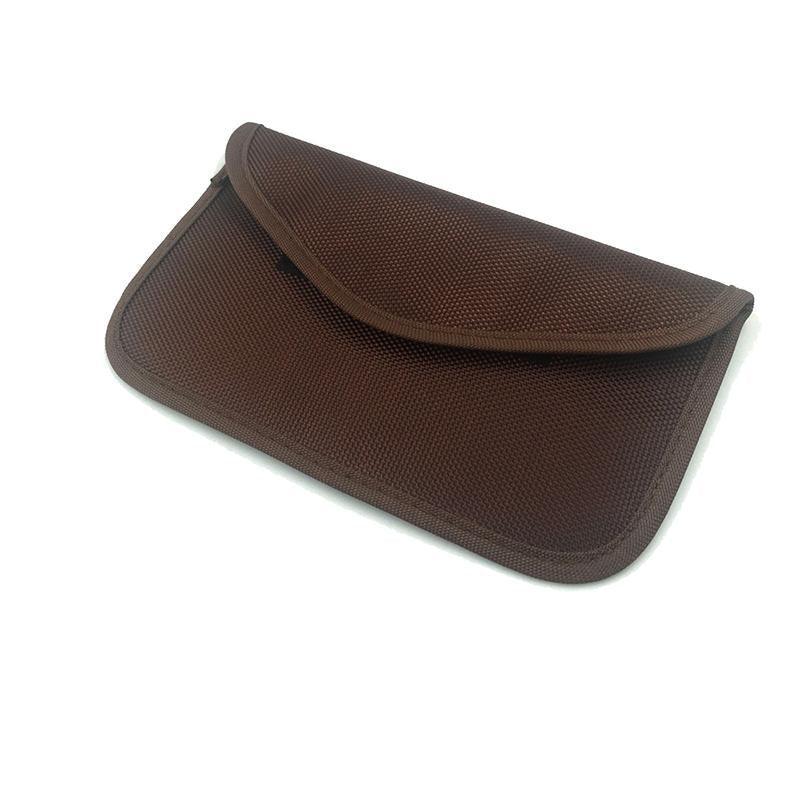 Automotive Decor: Car Key Case For Faraday Cage Fob Pouch Keyless RFID Blocking Bag - Coffee
