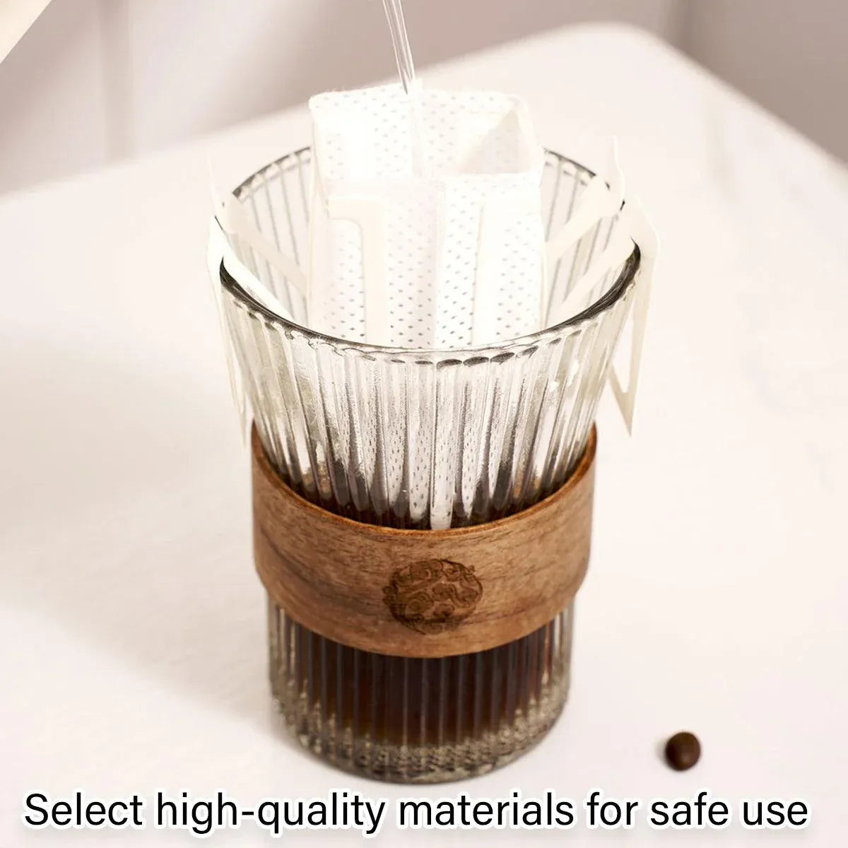 100pcs Hanging Ear Coffee Filter Hand Brew Drip Bag Disposable Coffee Filter