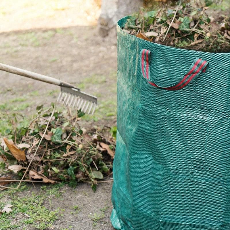 Green Garden Waste Bags with Lids 76 x 67 cm - 3 Pieces