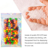 100/200X Iridescent Zip Bags for Food Storage & Holographic Makeup Pouch - 10.5*15cm 100PCS
