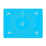 Bakeware & Accessories: Blue Reusable Non-Stick Silicone Rolling Dough Mat Cake Pastry Baking Fondant Sheet - 40*30cm