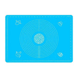 Bakeware & Accessories: Blue Reusable Non-Stick Silicone Rolling Dough Mat Cake Pastry Baking Fondant Sheet - 64*45cm
